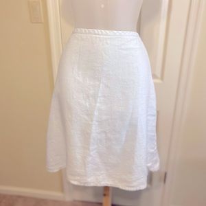 H&M LOGG - LINEN pastel blue a-frame midi skirt, Size: 10